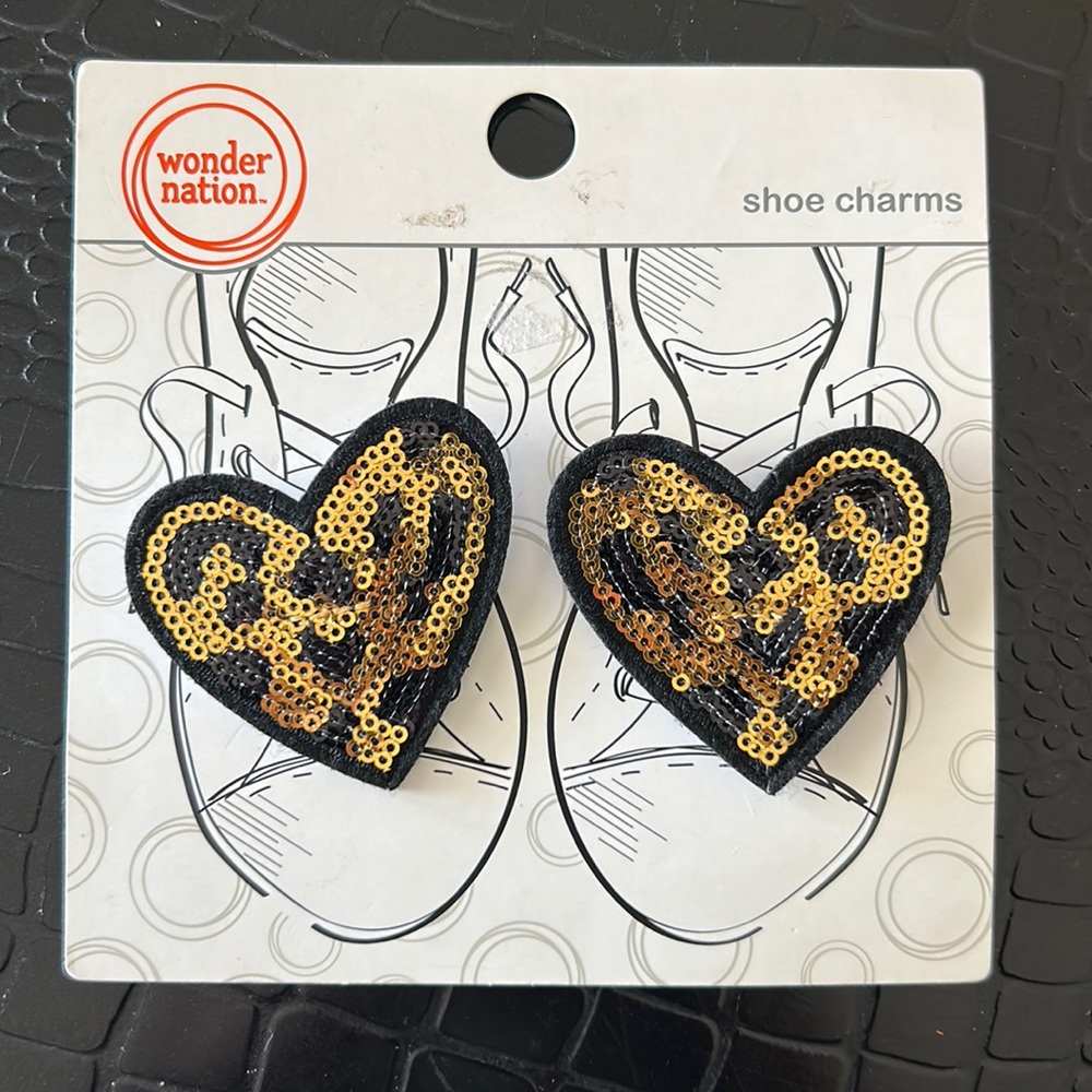 Shoe Charms Accessories For Shoelaces- Sequins/Heart
